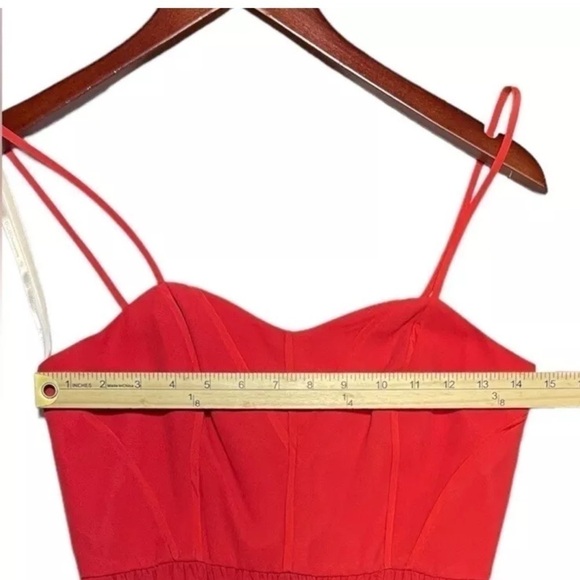 NWT BCBGENERATION Red Bittersweet Piping Spring Formal Maxi Dress Size 2 - Picture 10 of 16